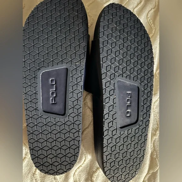 Polo by Ralph Lauren Men's Navy Slide Sandals - Picture 2 of 3
